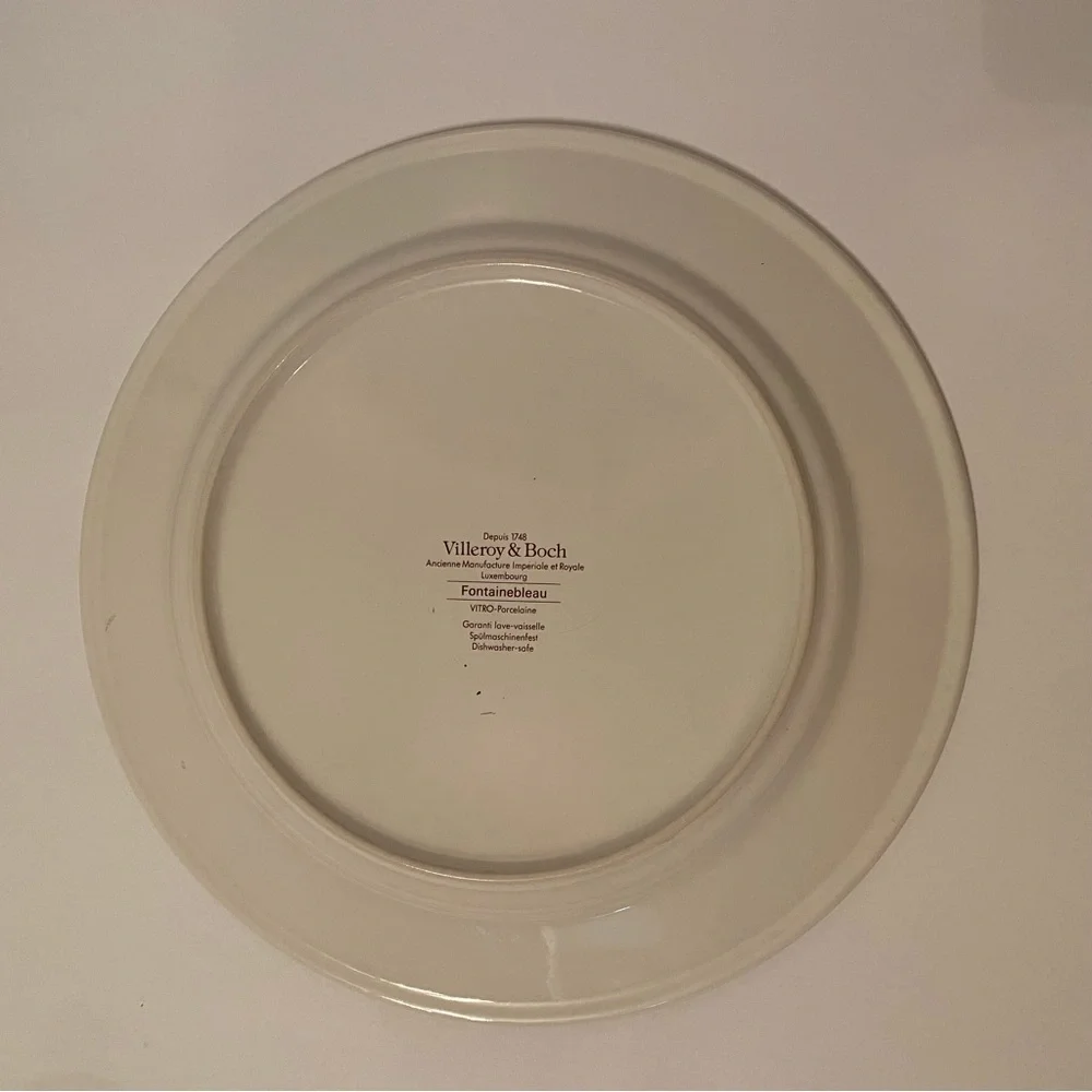 Vintage Villeroy & Boch Fontainebleau Bird Plate White Porcelain dinnerware home